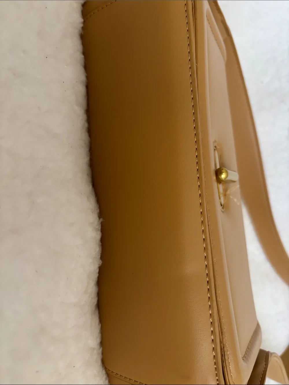 Rachel Zoe Tan Shoulder Bag with Gold Hardware - Picture 4 of 7